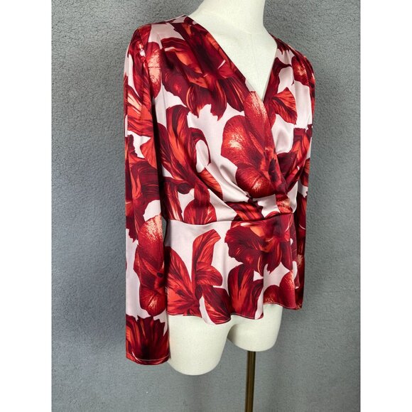 I.n.c. International Concepts Women's Small Printed Surplice-Neck Top Multi NWTs - Picture 3 of 8